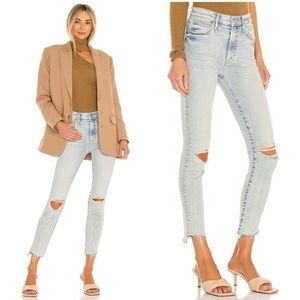 MOTHER Stunner Zip Ankle Step Fray “Rolling In The Bushes” SIZE 29